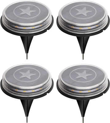 Pack 4 luz solar led suelo jardin Aigostar 3200K Luz